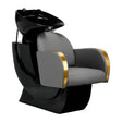 Gabbiano Hairdressing Backwash Unit Malaga Gold & Grey - full product view at an angle on a white background