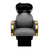Gabbiano Hairdressing Backwash Unit Malaga Gold & Grey - full product view on a white background