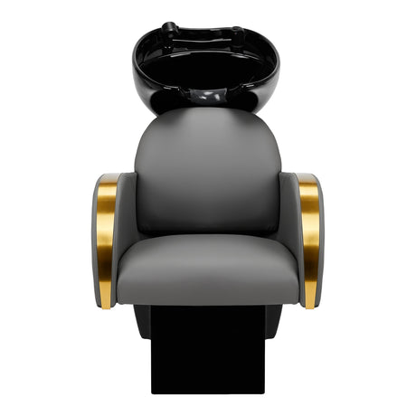 Gabbiano Hairdressing Backwash Unit Malaga Gold & Grey - full product view on a white background