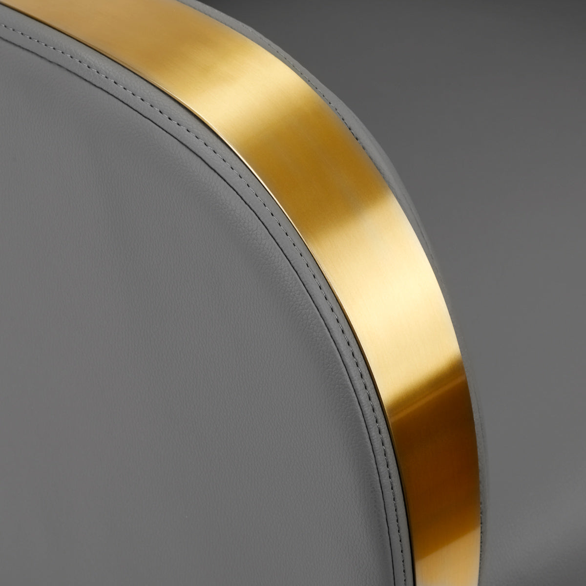 Gabbiano Hairdressing Backwash Unit Malaga Gold & Grey - close-up of the upholstery and construction details