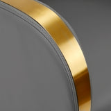 Gabbiano Hairdressing Backwash Unit Malaga Gold & Grey - close-up of the upholstery and construction details