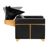 Gabbiano Hairdressing Backwash Unit Toledo Black - full product view on a white background