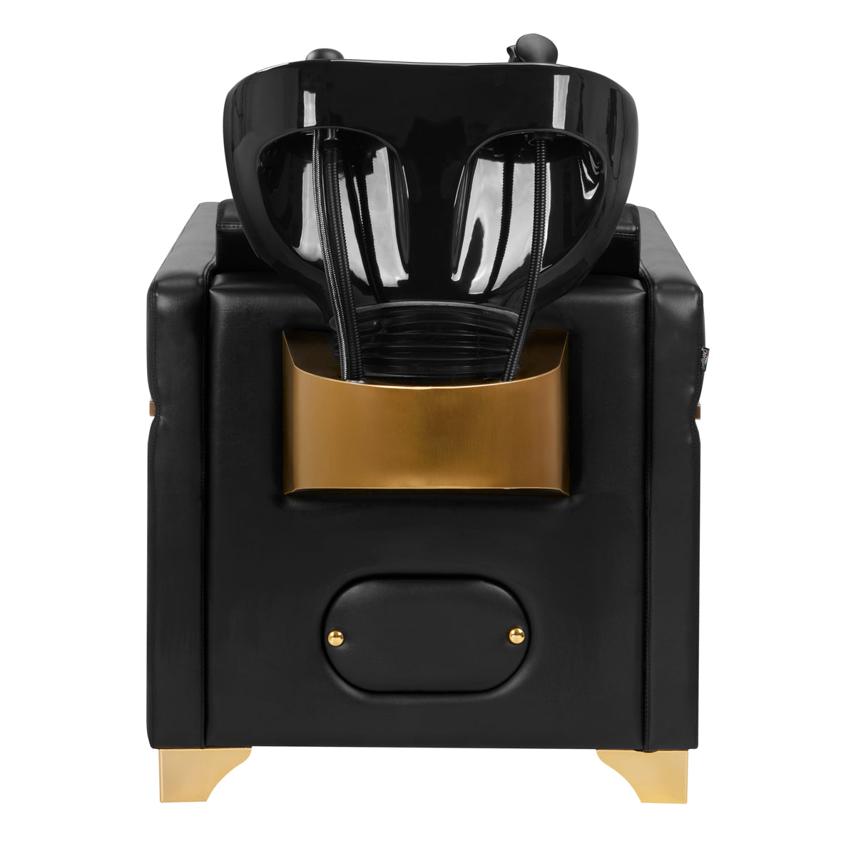 Gabbiano Hairdressing Backwash Unit Toledo Black - side view of the complete wash unit