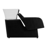 Gabbiano Hairdressing Backwash Unit Turyn Black - full product view on a white background