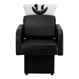 Gabbiano Hairdressing Backwash Unit Turyn Black - front view of the complete wash unit