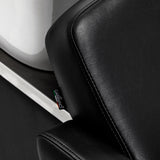 Gabbiano Hairdressing Backwash Unit Turyn Black - close-up of the upholstery and construction details