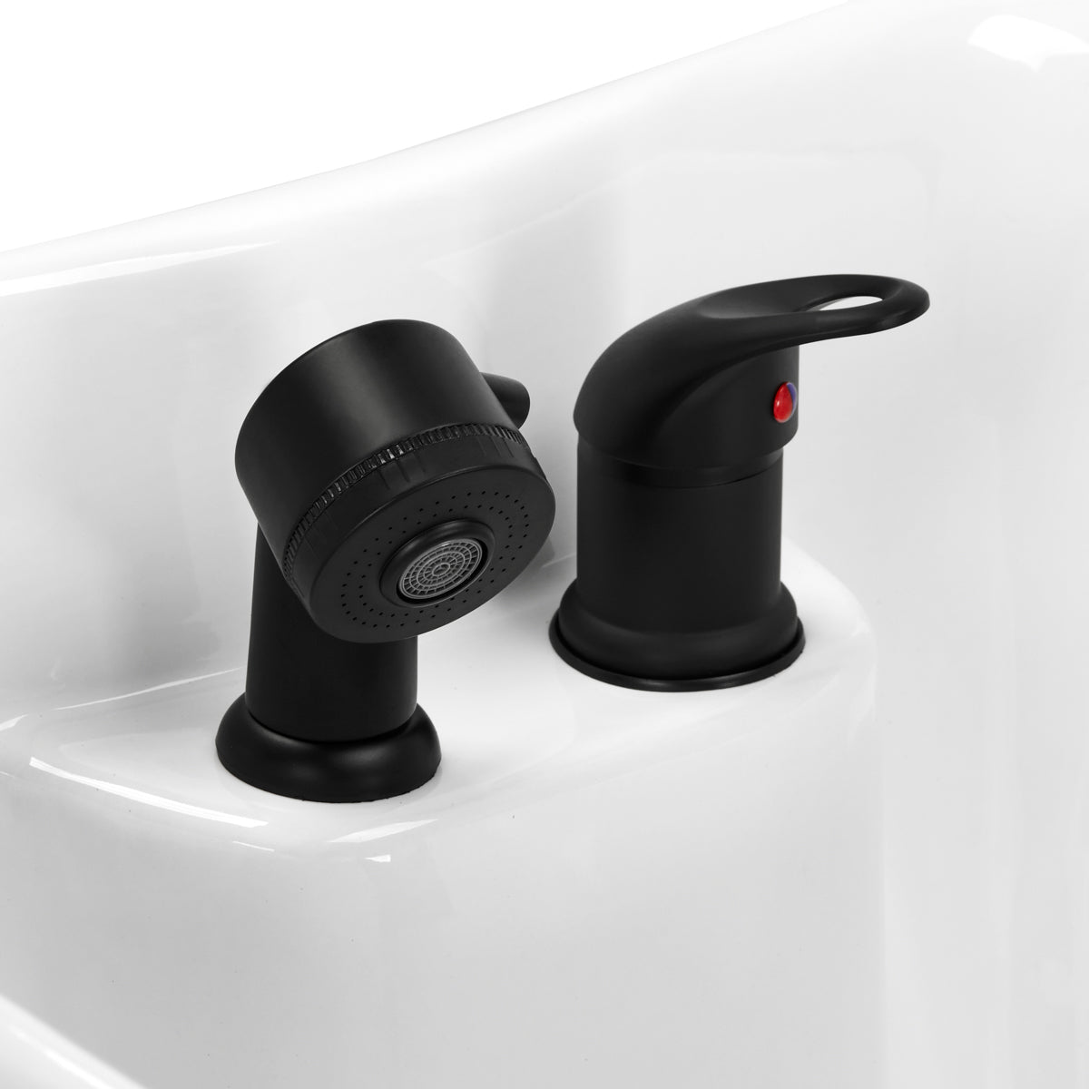 Gabbiano Hairdressing Backwash Unit Turyn Black - displayed in a professional treatment-room setting