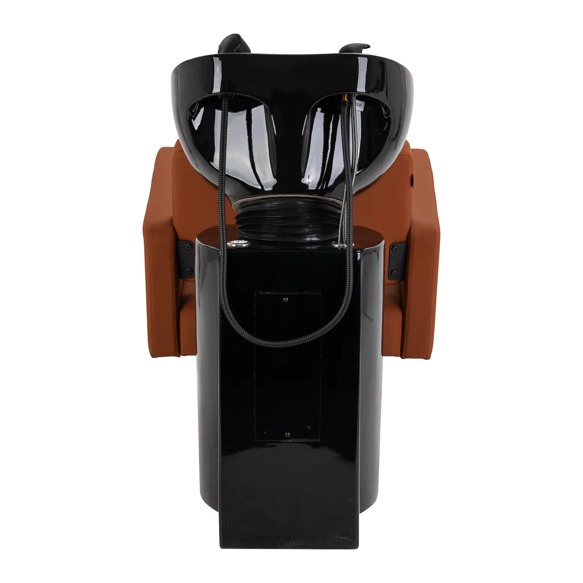 Gabbiano Hairdressing Backwash Unit Vitoria Brown - front view of the complete wash unit