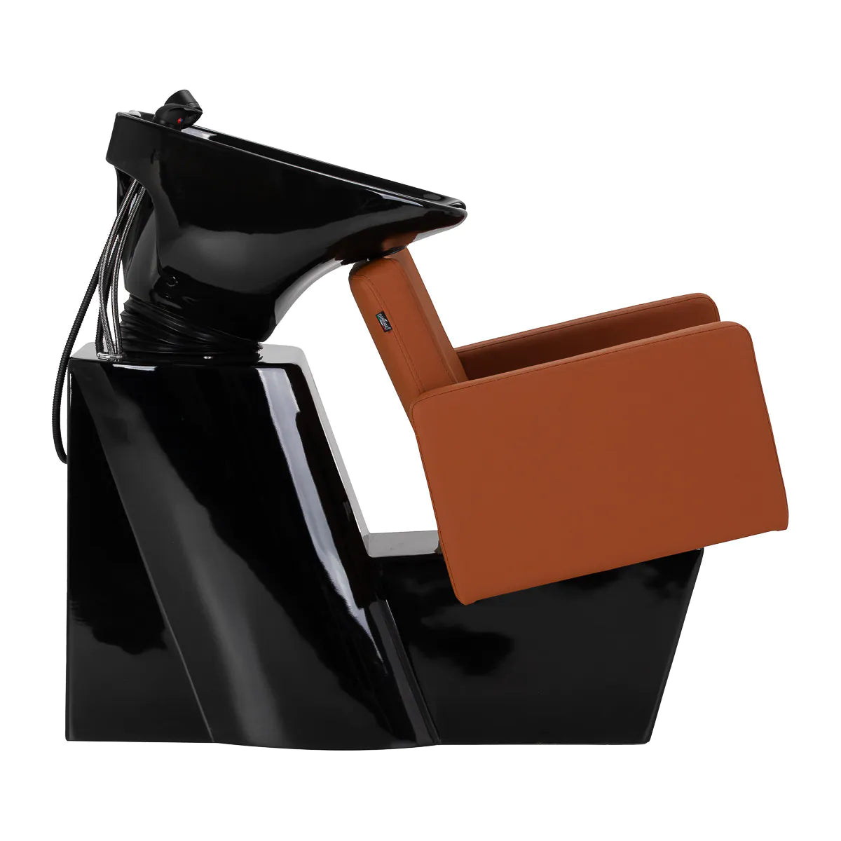 Gabbiano Hairdressing Backwash Unit Vitoria Brown - rear view showing the basin connections