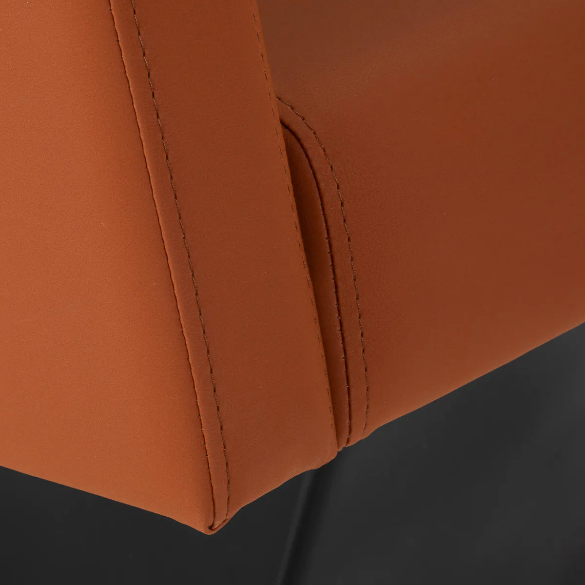 Gabbiano Hairdressing Backwash Unit Vitoria Brown - close-up of the upholstery and construction details