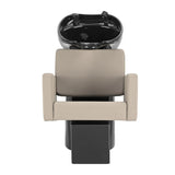 Gabbiano Hairdressing Backwash Unit Vitoria Grey Beige - full product view on a white background