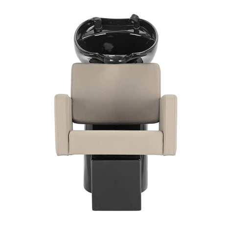 Gabbiano Hairdressing Backwash Unit Vitoria Grey Beige - full product view on a white background