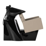 Gabbiano Hairdressing Backwash Unit Vitoria Grey Beige - front view of the complete wash unit