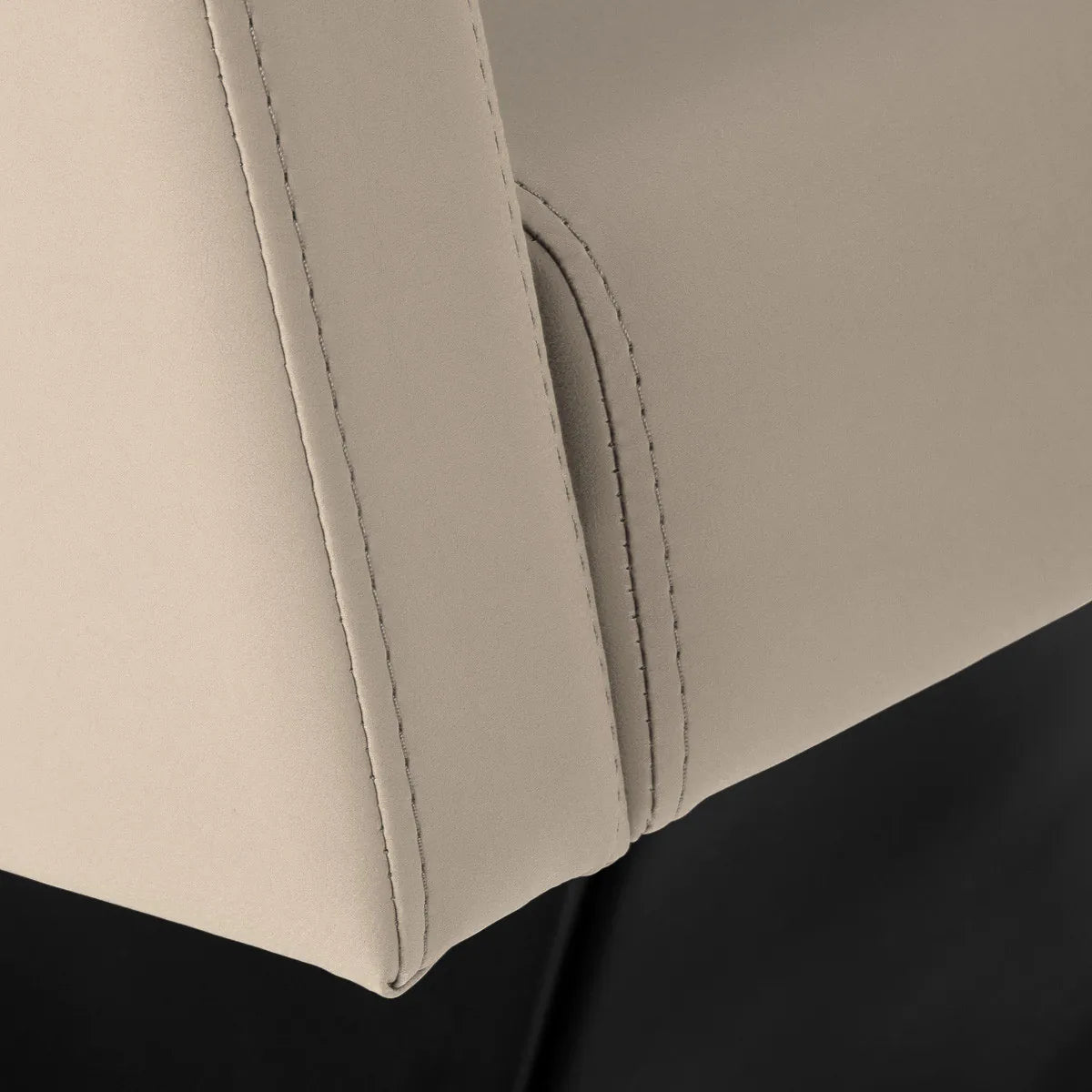 Gabbiano Hairdressing Backwash Unit Vitoria Grey Beige - close-up of the upholstery and construction details
