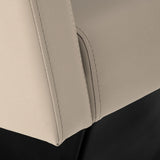 Gabbiano Hairdressing Backwash Unit Vitoria Grey Beige - close-up of the upholstery and construction details