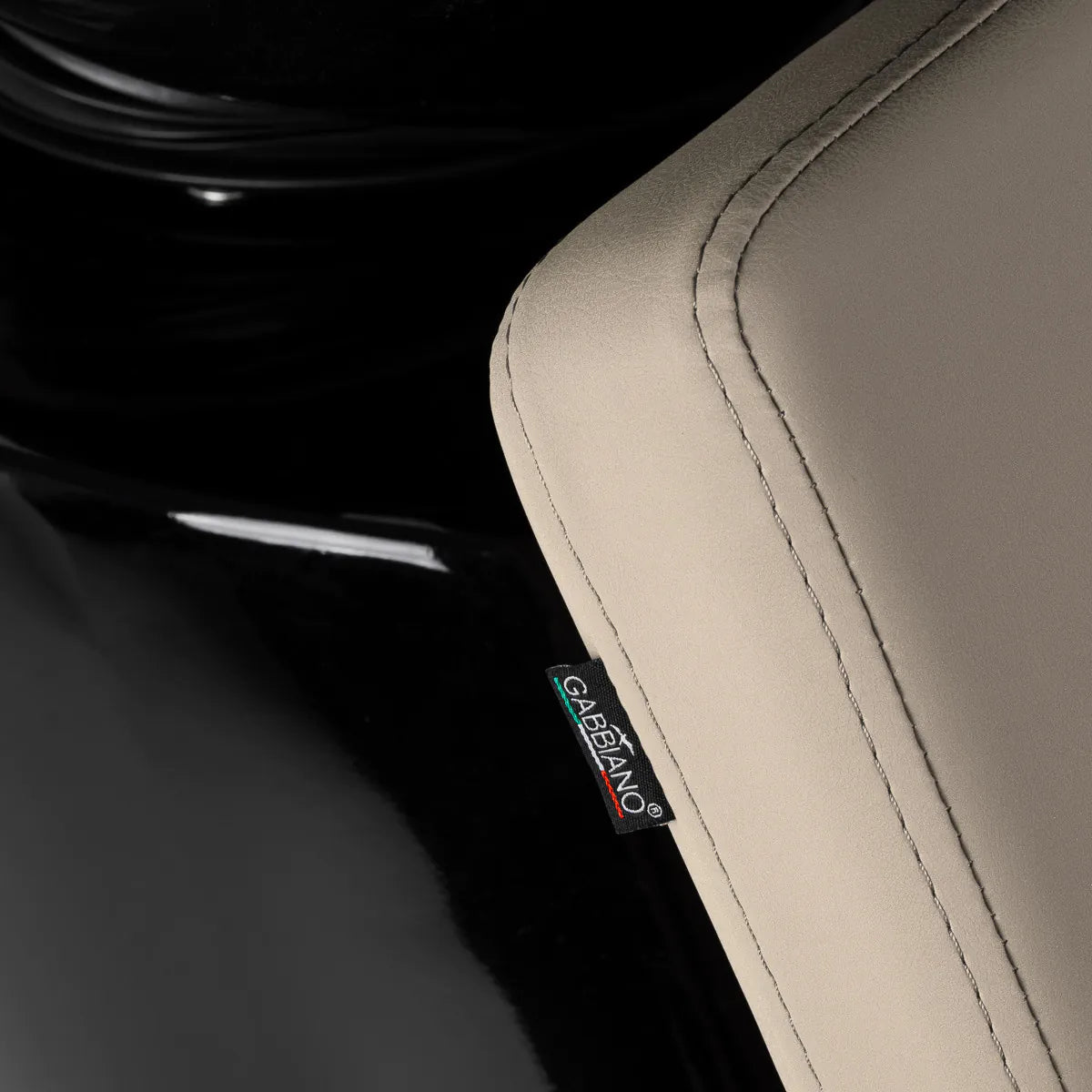 Gabbiano Hairdressing Backwash Unit Vitoria Grey Beige - close-up of the upholstery and construction details