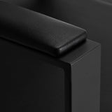 Gabbiano Hairdressing Chair Modena Black - close-up of the upholstery and construction details