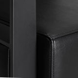 Gabbiano Hairdressing Chair Modena Black - close-up of the upholstery and construction details