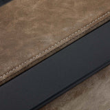 Gabbiano Hairdressing Chair Modena Old Brown - close-up of the upholstery and construction details
