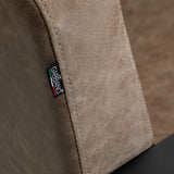 Gabbiano Hairdressing Chair Modena Old Brown - close-up of the upholstery and construction details