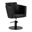 Gabbiano Hairdressing Chair Roma Black - angled front view on a white background