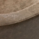 Gabbiano Hairdressing Chair Roma Old Brown - close-up of the upholstery and construction details