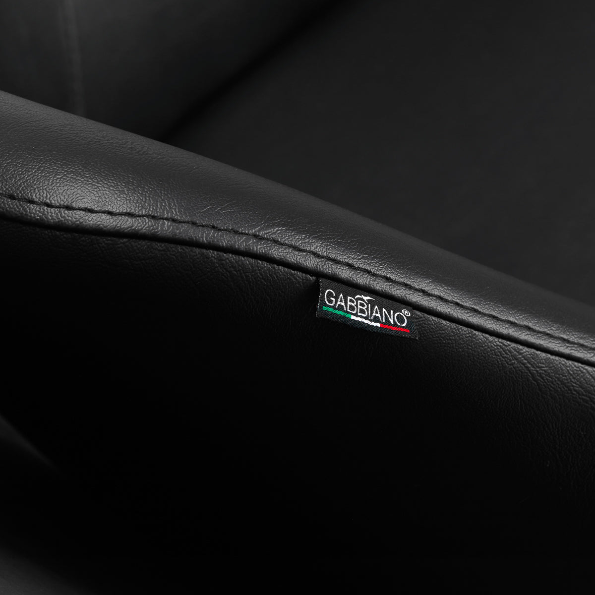 Gabbiano Hairdressing Chair Sevilla Black - close-up of the upholstery and construction details