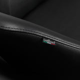 Gabbiano Hairdressing Chair Sevilla Black - close-up of the upholstery and construction details