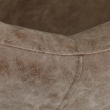 Gabbiano Hairdressing Chair Sevilla Old Brown - close-up of the upholstery and construction details