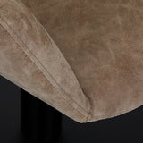 Gabbiano Hairdressing Chair Sevilla Old Brown - close-up of the upholstery and construction details