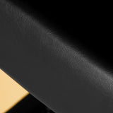 Gabbiano Hairdressing Chair Turyn Black Gold - close-up of the upholstery and construction details