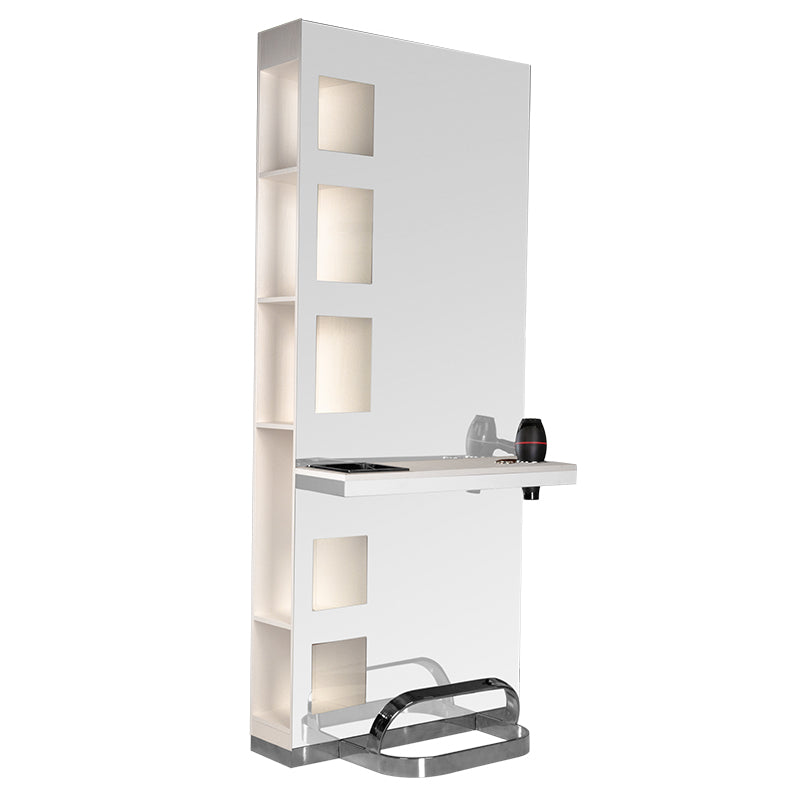 Gabbiano Hairdressing Console B058 Pearl - isolated on a white background
