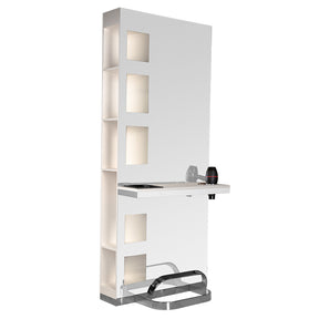 Gabbiano Hairdressing Console B058 Pearl - isolated on a white background