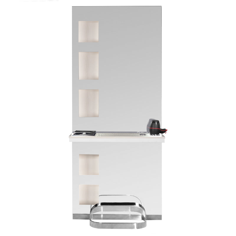 Gabbiano Hairdressing Console B058 Pearl - isolated on a white background