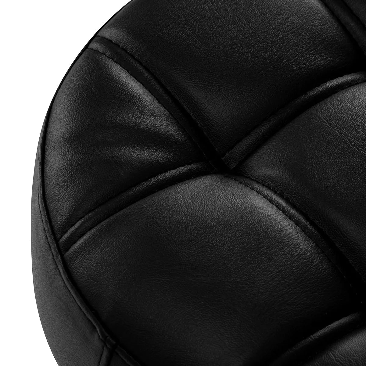 Gabbiano Hairdressing Stool Golden Black D054G - close-up of the upholstery and construction details