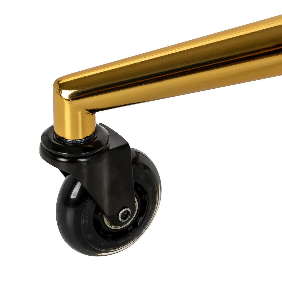 Gabbiano Hairdressing Stool Golden Black D054G - full product view on a white background