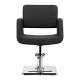 Gabbiano Helsinki Hair Salon Styling Chair Black - front view on a white background