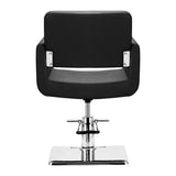 Gabbiano Helsinki Hair Salon Styling Chair Black - rear view on a white background