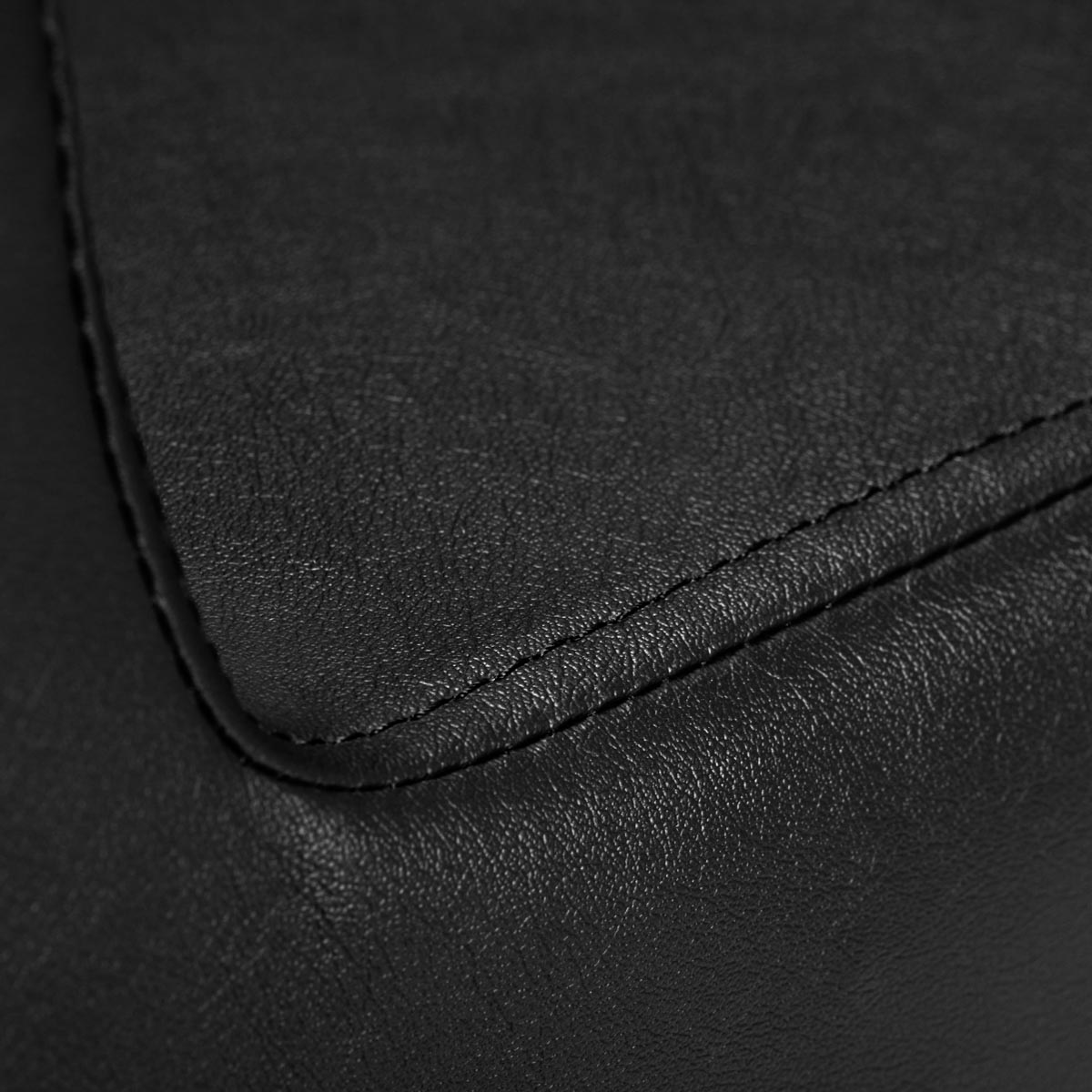 Gabbiano Helsinki Hair Salon Styling Chair Black - close-up of the upholstery and construction details