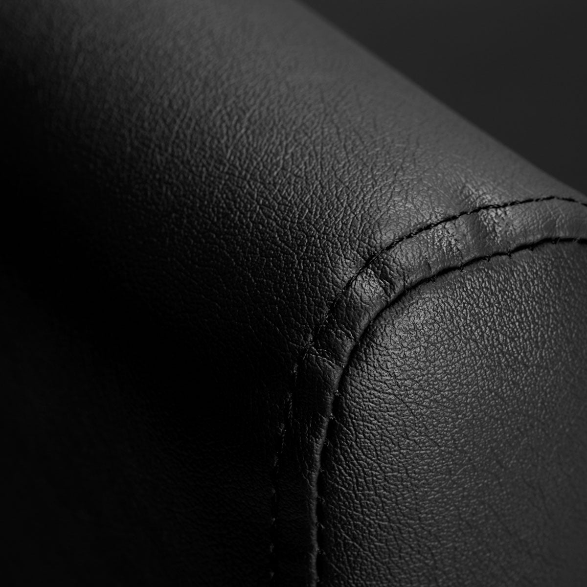 Gabbiano Helsinki Hair Salon Styling Chair Black - close-up of the upholstery and construction details