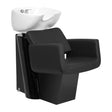 Gabbiano Helsinki Hairdressing Backwash Unit Black - full product view at an angle on a white background