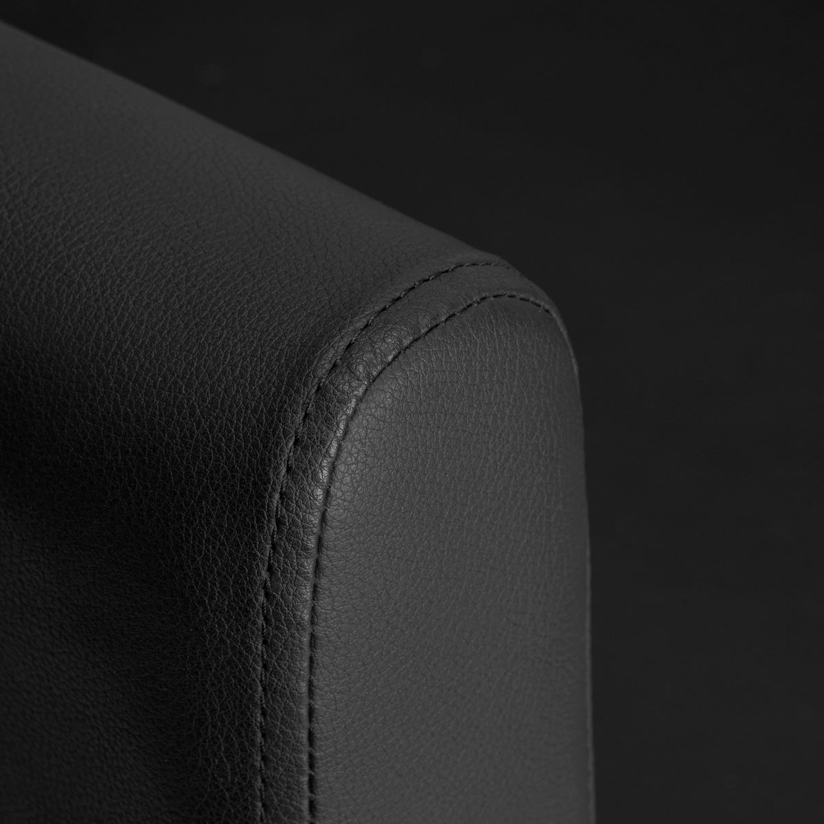 Gabbiano Helsinki Hairdressing Backwash Unit Black - close-up of the upholstery and construction details