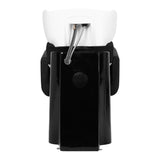 Gabbiano Helsinki Hairdressing Backwash Unit Black - close-up of a functional part of the basin unit