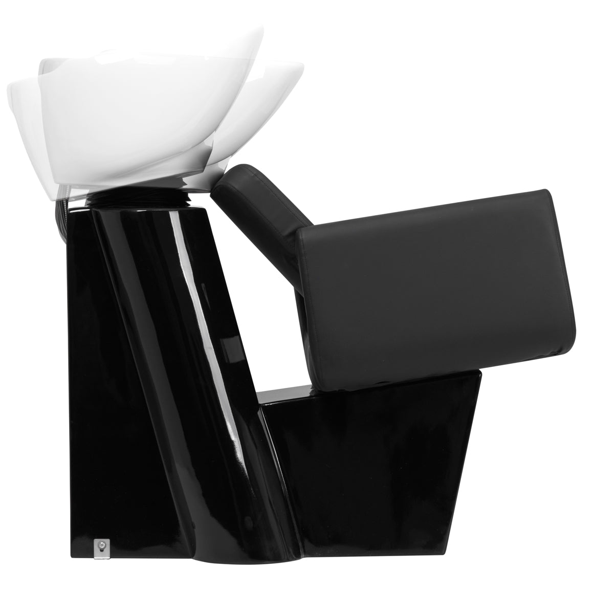 Gabbiano Helsinki Hairdressing Backwash Unit Black - close-up of a functional part of the basin unit