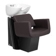 Gabbiano Helsinki Hairdressing Backwash Unit Brown - full product view at an angle on a white background