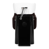 Gabbiano Helsinki Hairdressing Backwash Unit Brown - close-up of a functional part of the basin unit