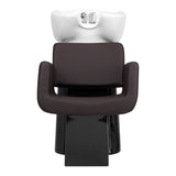 Gabbiano Helsinki Hairdressing Backwash Unit Brown - close-up of a functional part of the basin unit