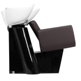 Gabbiano Helsinki Hairdressing Backwash Unit Brown - close-up of a functional part of the basin unit