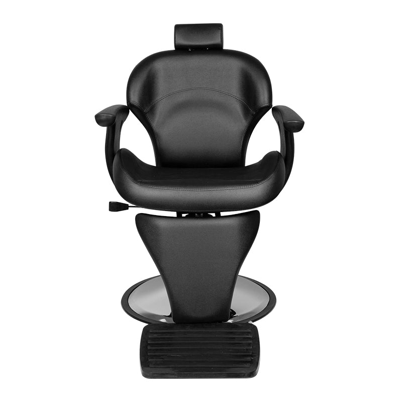Gabbiano Igor Black Barber Chair - rear view on a white background