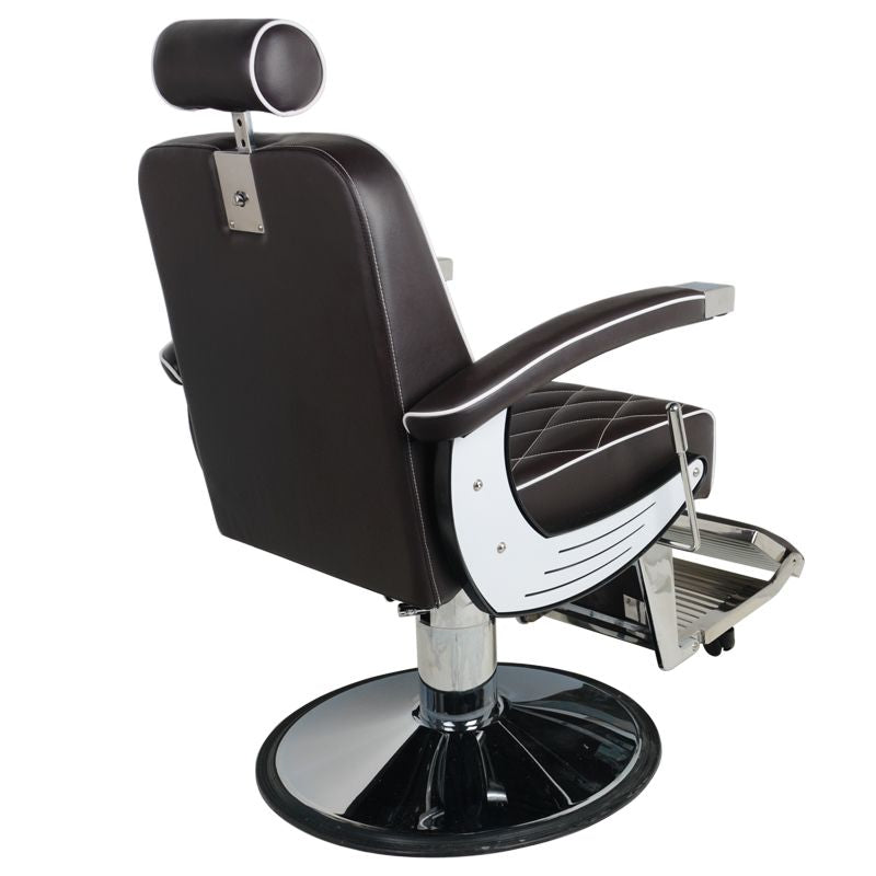 Gabbiano Imperial Barber Chair Chair Brown - front view on a white background